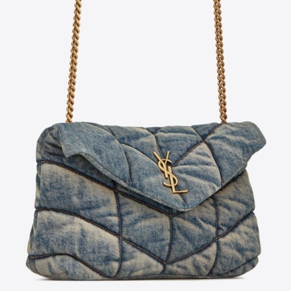 🚫Sold!🚫-SAINT LAURENT DENIM TOY PUFFER BAG - Picture 6 of 10